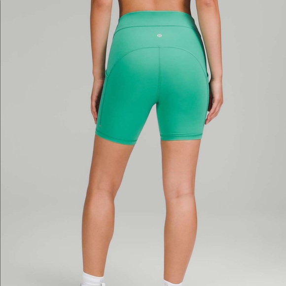 Lululemon Power Thru Short 6” Maldives Green 6 - Picture 2 of 6